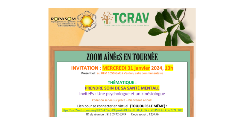 Rendez-vous virtuel pour les aînés