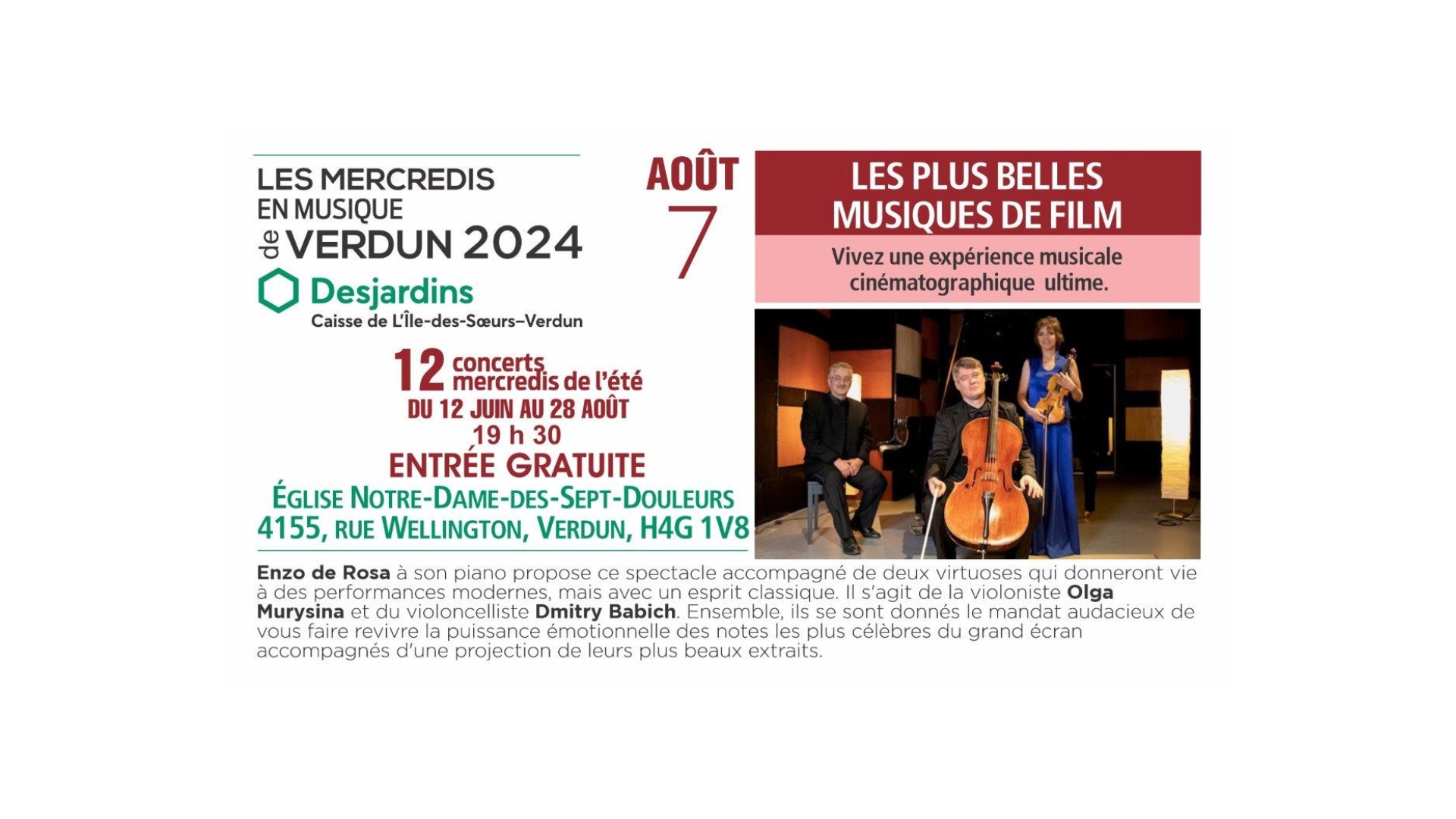 Les Mercredis en Musique Desjardins