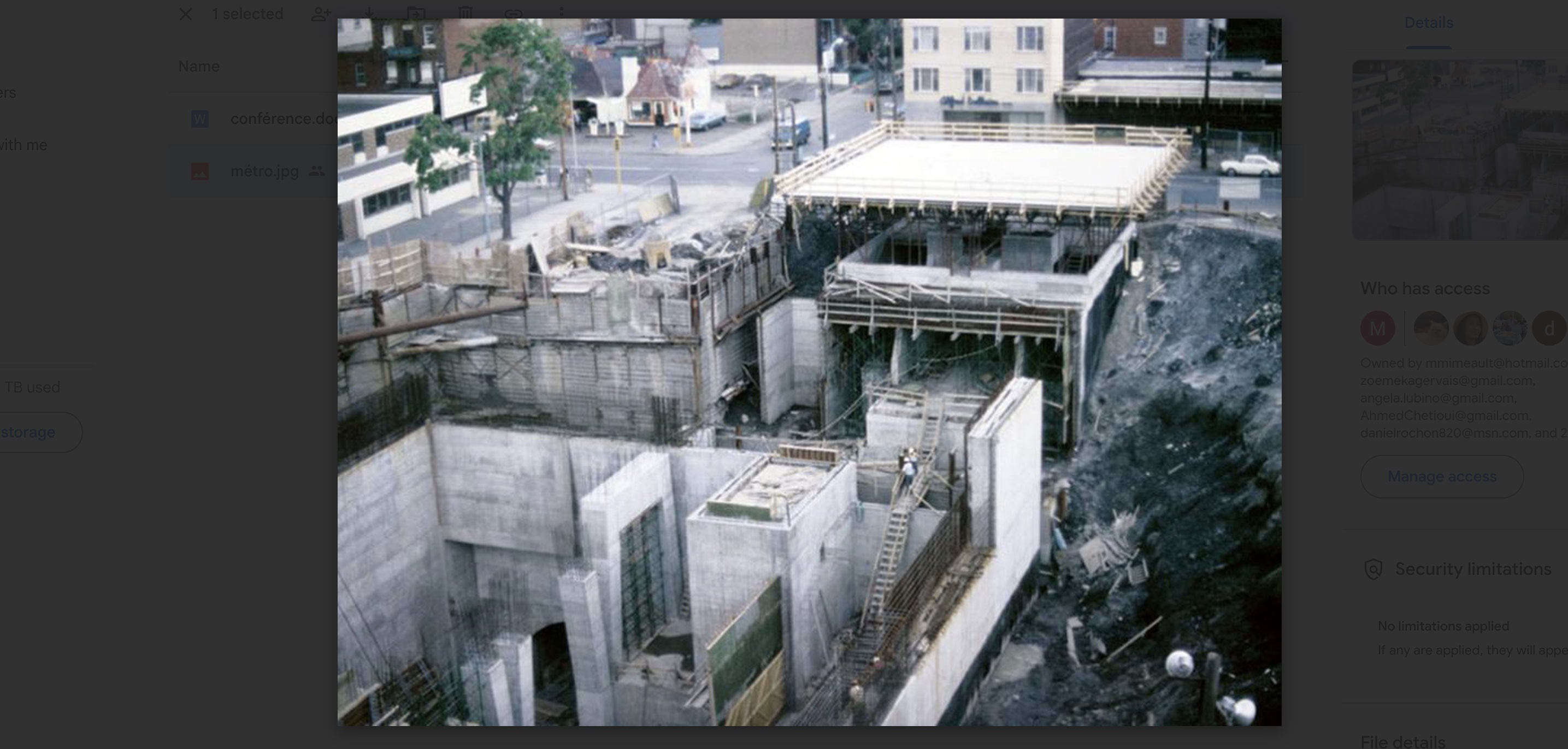 Conférence : la construction du métro Verdun en images