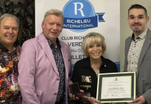 Denise Bergeron admise au Cercle Horace-Viau, la plus haute distinction pour un membre Richelieu