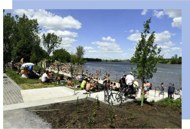 « Se rafraîchir à la plage, sans défier le fleuve. »