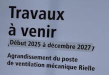 Le point sur les travaux au poste de ventilation mécanique Rielle